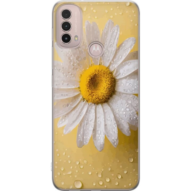 Mobiele hoes voor Motorola Moto E40 met Porseleinbloem ontwerp