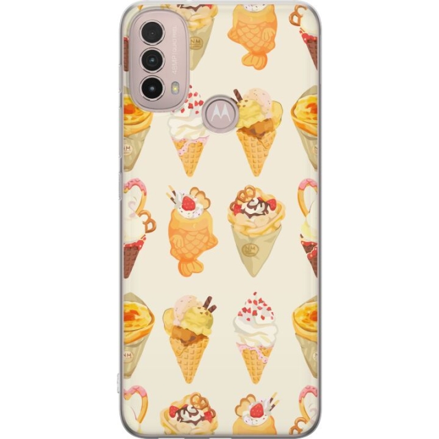 Mobiele hoes voor Motorola Moto E40 met Glasachtig ontwerp