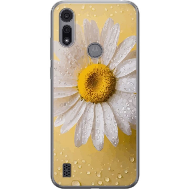 Mobiele hoes voor Motorola Moto E6i met Porseleinbloem ontwerp