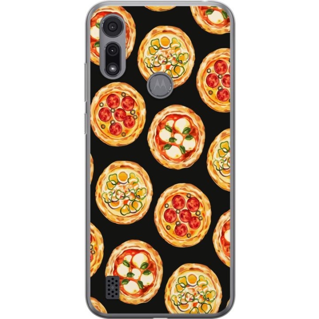 Mobiele hoes voor Motorola Moto E6i met Pizza ontwerp