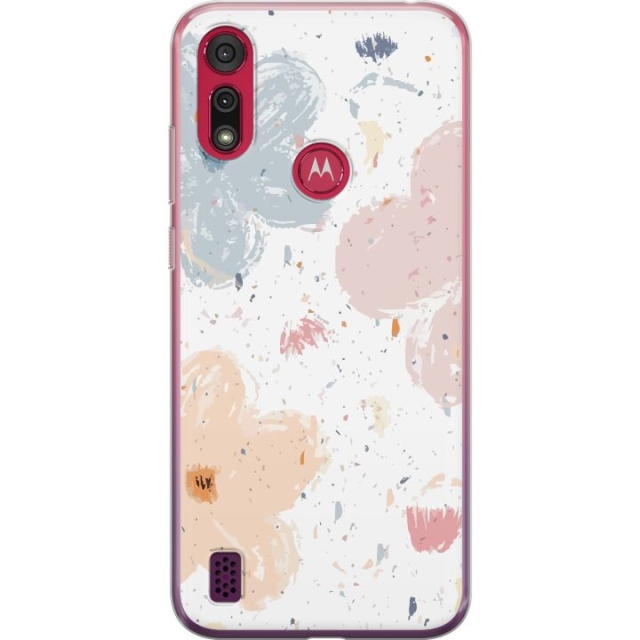 Mobiele hoes voor Motorola Moto E6s (2020) met Bloemen ontwerp