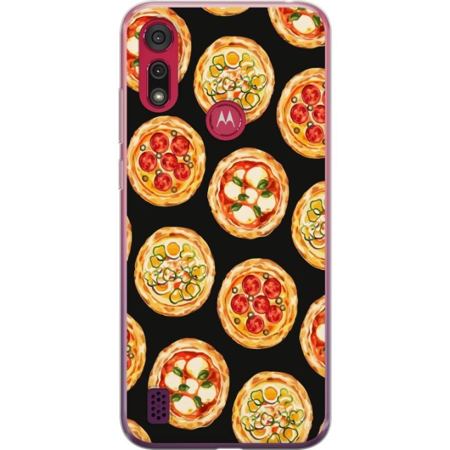 Mobiele hoes voor Motorola Moto E6s (2020) met Pizza ontwerp