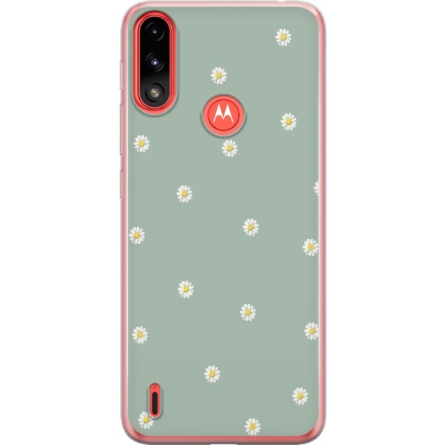 Mobiele hoes voor Motorola Moto E7 Power met Priesterkragen ontwerp