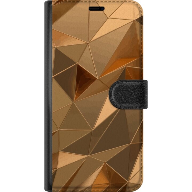 Portemonnee-hoesje voor Motorola Edge 40 Neo met 3D Goud ontwerp