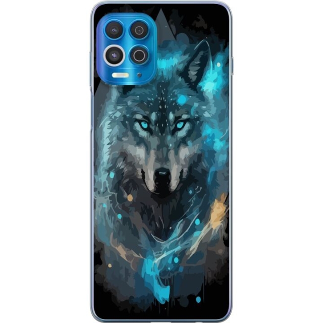 Mobiele hoes voor Motorola Edge S met Wolf ontwerp