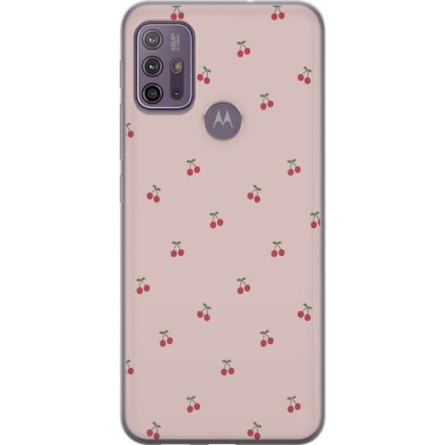 Mobiele hoes voor Motorola Moto G10 met Kersen ontwerp