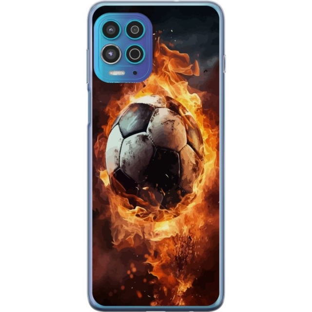 Mobiele hoes voor Motorola Moto G100 met Voetbal ontwerp