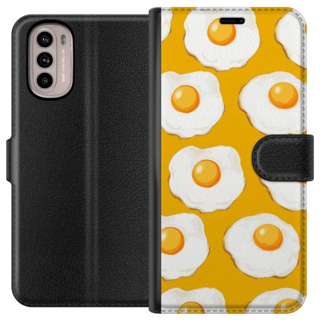 Portemonnee-hoesje voor Motorola Moto G31 met Gebakken ei ontwerp
