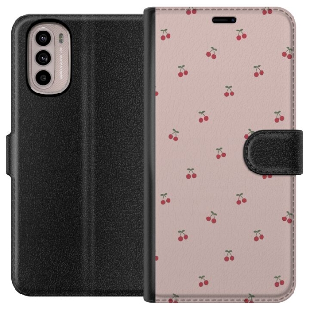 Portemonnee-hoesje voor Motorola Moto G31 met Kersen ontwerp