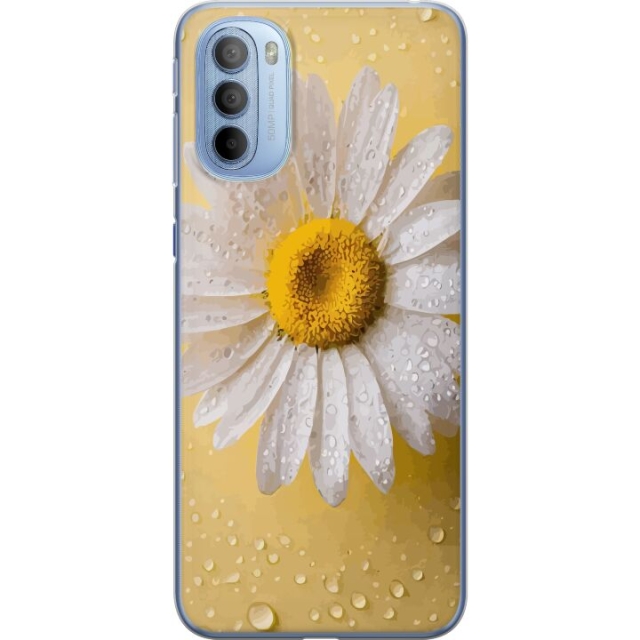 Mobiele hoes voor Motorola Moto G31 met Porseleinbloem ontwerp