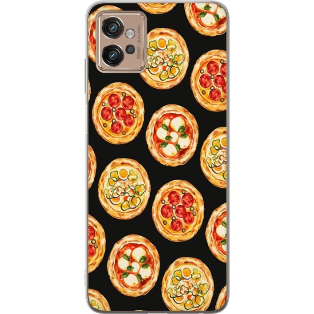 Mobiele hoes voor Motorola Moto G32 met Pizza ontwerp