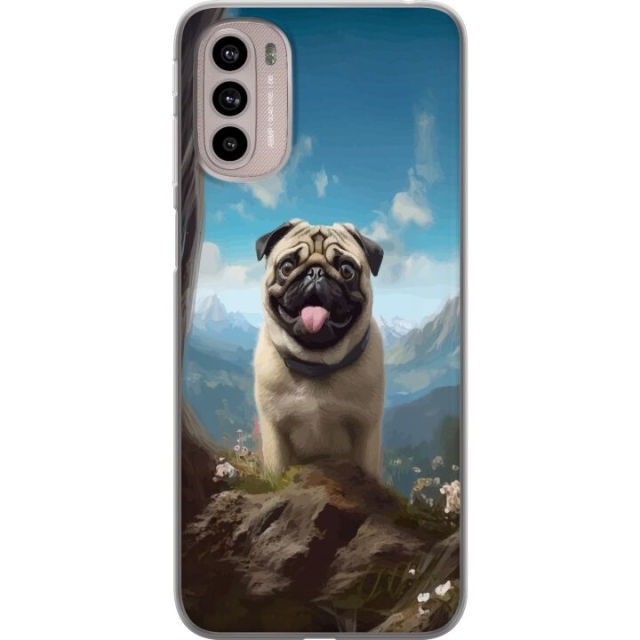 Mobiele hoes voor Motorola Moto G41 met Blije Hond ontwerp