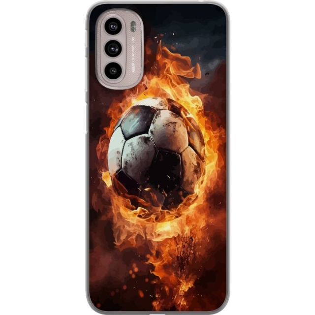 Mobiele hoes voor Motorola Moto G41 met Voetbal ontwerp