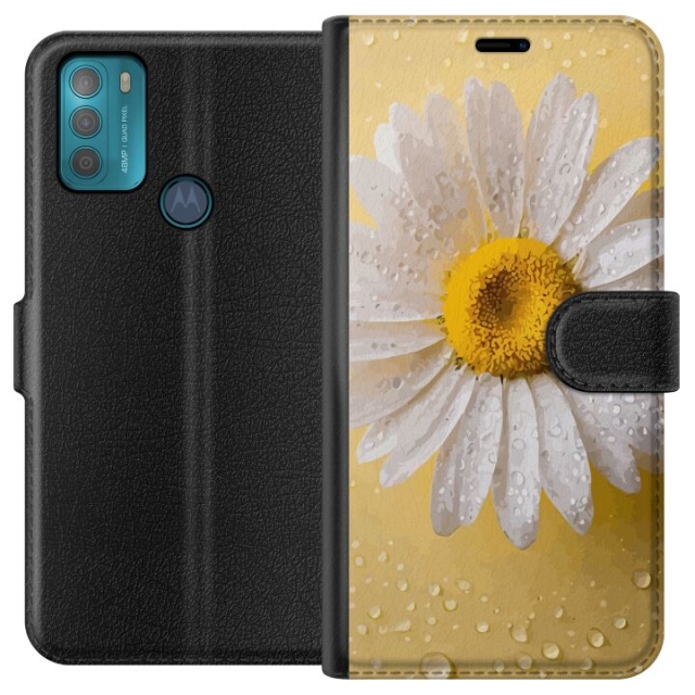 Portemonnee-hoesje voor Motorola Moto G50 met Porseleinbloem ontwerp