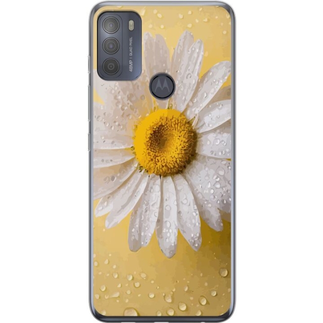 Mobiele hoes voor Motorola Moto G50 met Porseleinbloem ontwerp