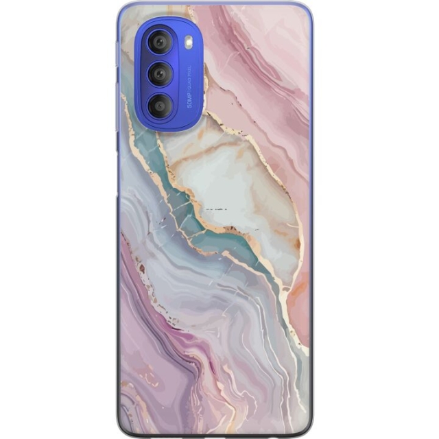 Mobiele hoes voor Motorola Moto G51 5G met Marmer ontwerp