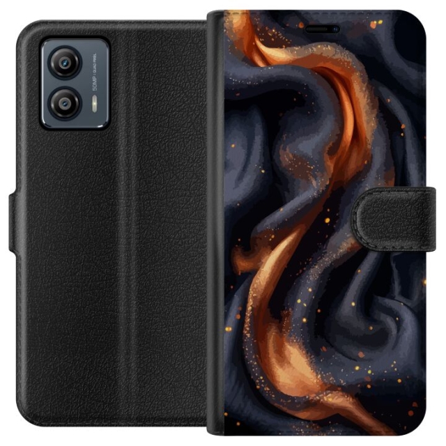 Portemonnee-hoesje voor Motorola Moto G53 met Vurig zijde ontwerp