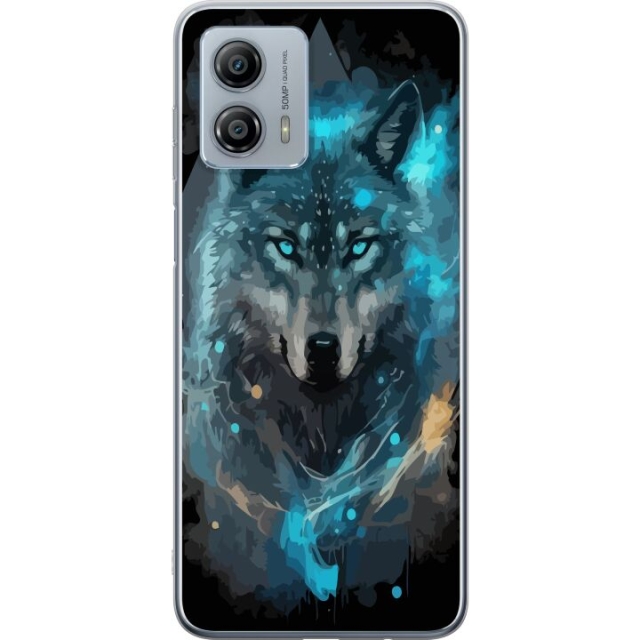 Mobiele hoes voor Motorola Moto G53 met Wolf ontwerp