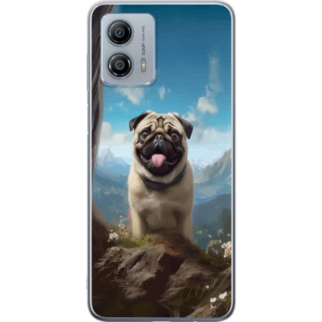 Mobiele hoes voor Motorola Moto G53 met Blije Hond ontwerp
