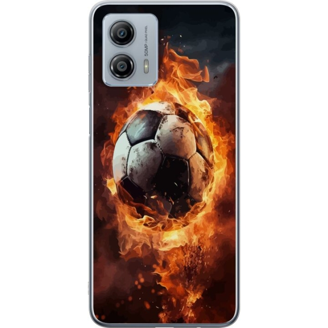 Mobiele hoes voor Motorola Moto G53 met Voetbal ontwerp