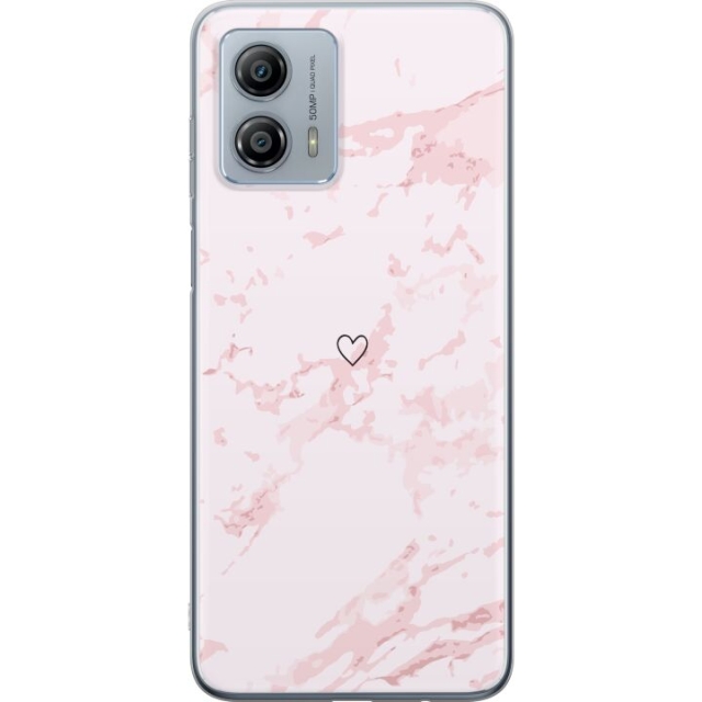 Mobiele hoes voor Motorola Moto G53 met Roze Hart ontwerp