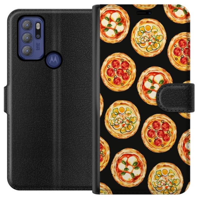 Portemonnee-hoesje voor Motorola Moto G60S met Pizza ontwerp