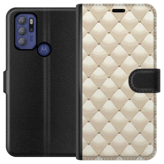 Portemonnee-hoesje voor Motorola Moto G60S met Goudglans ontwerp