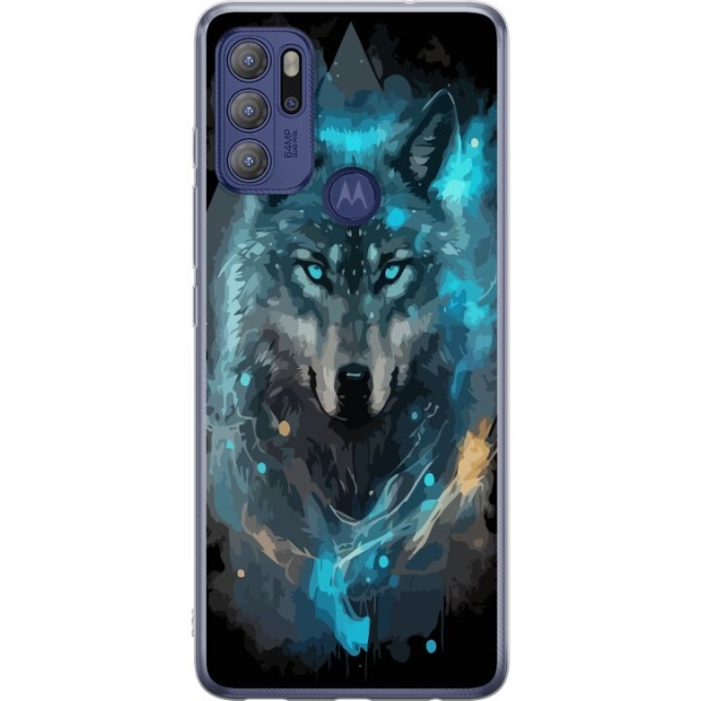 Mobiele hoes voor Motorola Moto G60S met Wolf ontwerp
