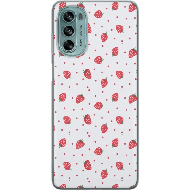 Mobiele hoes voor Motorola Moto G62 5G met Aardbeien ontwerp