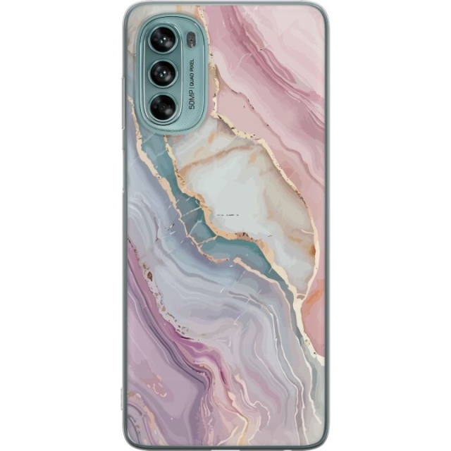 Mobiele hoes voor Motorola Moto G62 5G met Marmer ontwerp