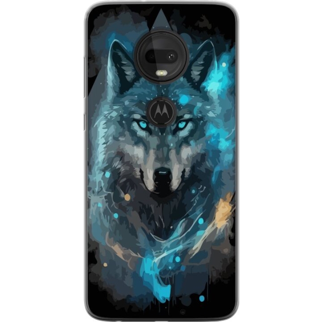 Mobiele hoes voor Motorola Moto G7 met Wolf ontwerp