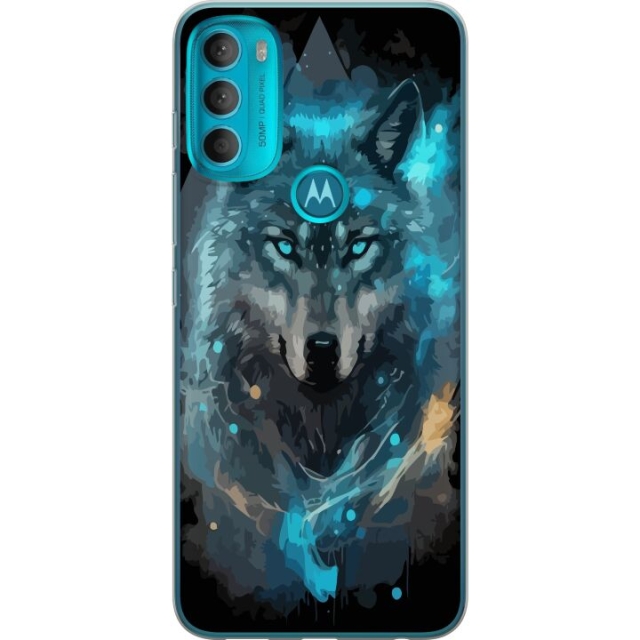 Mobiele hoes voor Motorola Moto G71 5G met Wolf ontwerp