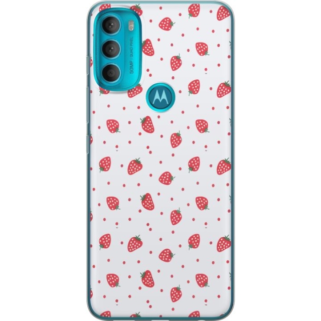 Mobiele hoes voor Motorola Moto G71 5G met Aardbeien ontwerp
