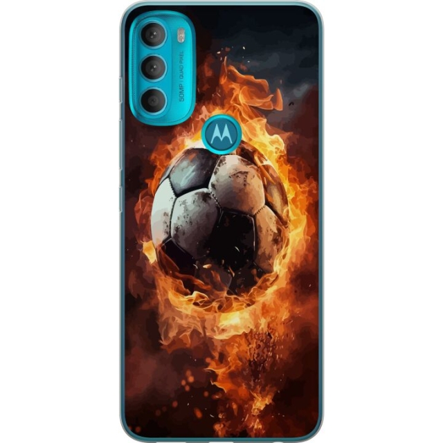 Mobiele hoes voor Motorola Moto G71 5G met Voetbal ontwerp