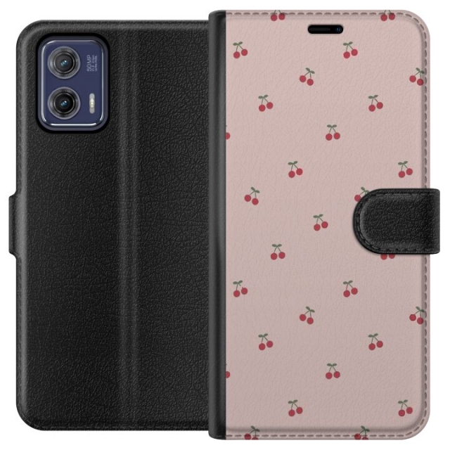 Portemonnee-hoesje voor Motorola Moto G73 met Kersen ontwerp