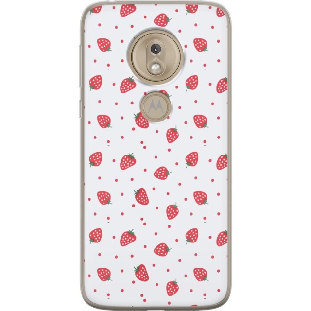 Mobiele hoes voor Motorola Moto G7 Play met Aardbeien ontwerp