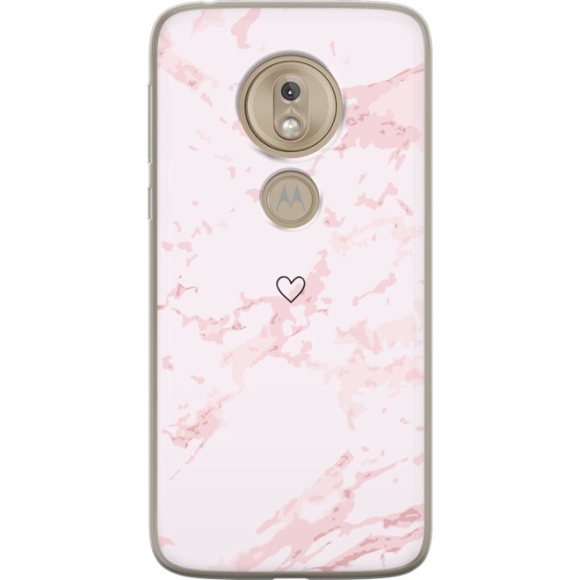Mobiele hoes voor Motorola Moto G7 Play met Roze Hart ontwerp