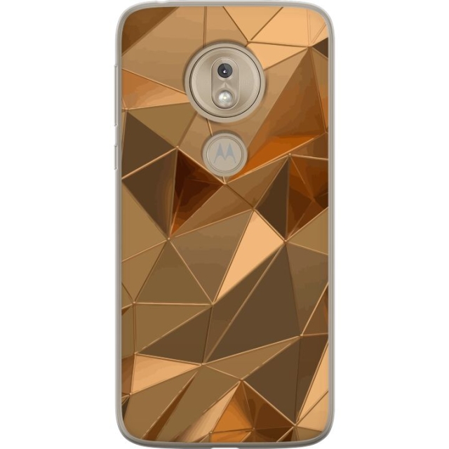 Mobiele hoes voor Motorola Moto G7 Play met 3D Goud ontwerp