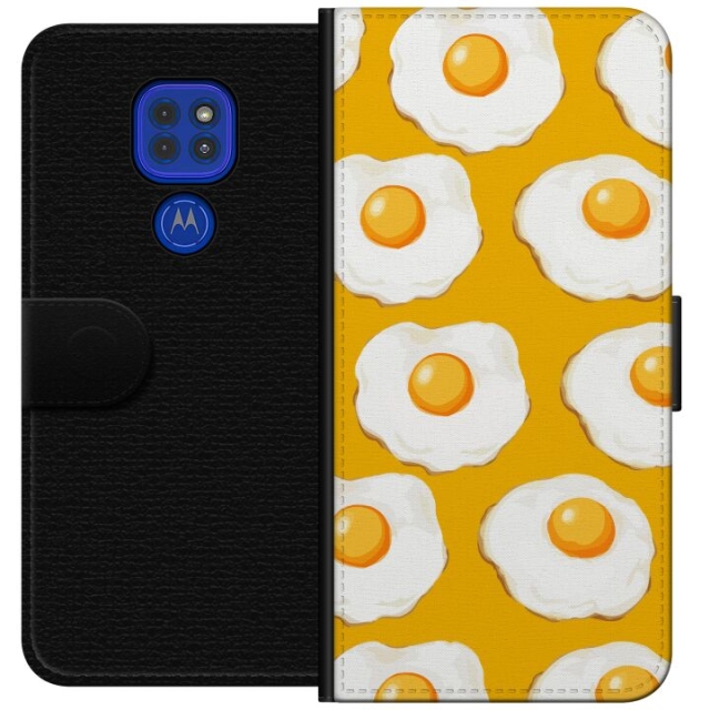 Portemonnee-hoesje voor Motorola Moto G9 Play met Gebakken ei ontwerp