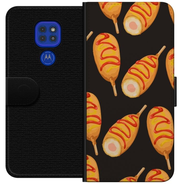 Portemonnee-hoesje voor Motorola Moto G9 Play met Kippenpoot ontwerp