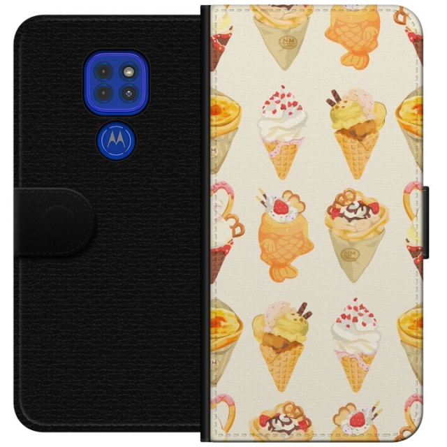 Portemonnee-hoesje voor Motorola Moto G9 Play met Glasachtig ontwerp