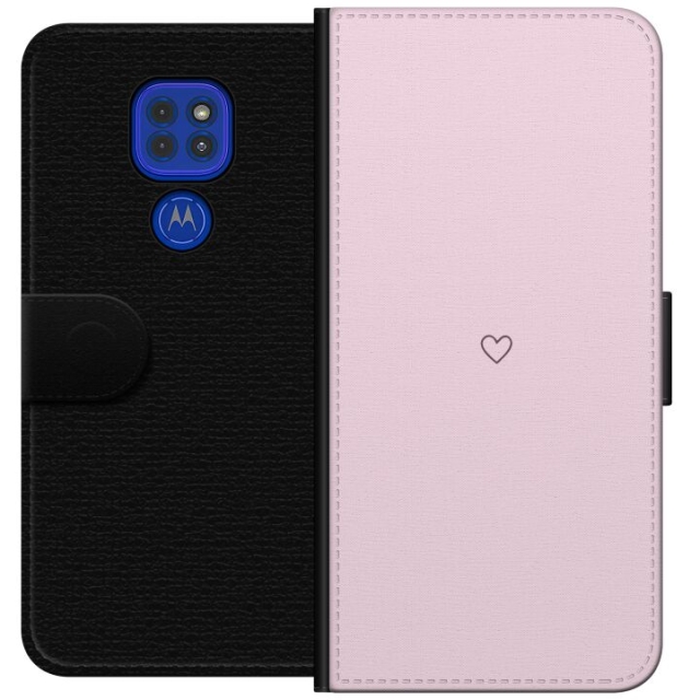 Portemonnee-hoesje voor Motorola Moto G9 Play met Hart ontwerp