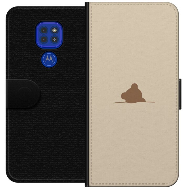 Portemonnee-hoesje voor Motorola Moto G9 Play met Nalle ontwerp
