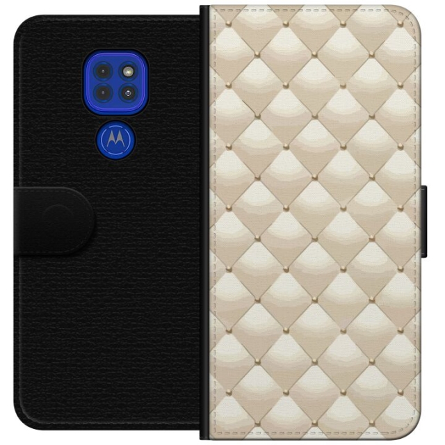 Portemonnee-hoesje voor Motorola Moto G9 Play met Goudglans ontwerp
