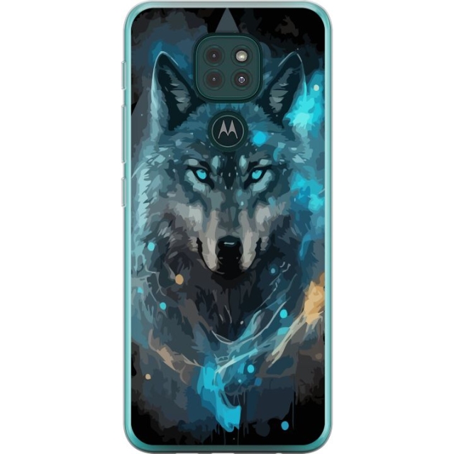 Mobiele hoes voor Motorola Moto G9 Play met Wolf ontwerp