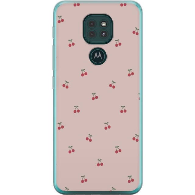 Mobiele hoes voor Motorola Moto G9 Play met Kersen ontwerp