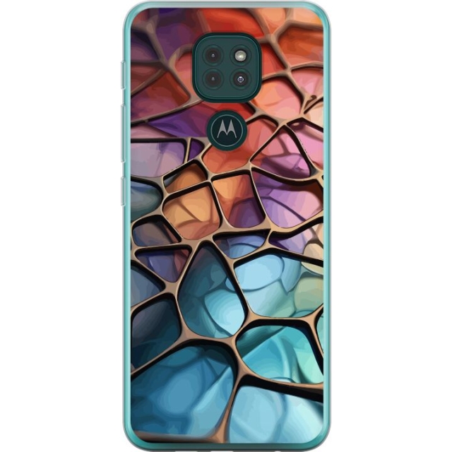 Mobiele hoes voor Motorola Moto G9 Play met Metallic patroon ontwerp