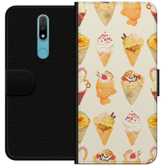 Portemonnee-hoesje voor Nokia 2.4 met Glasachtig ontwerp