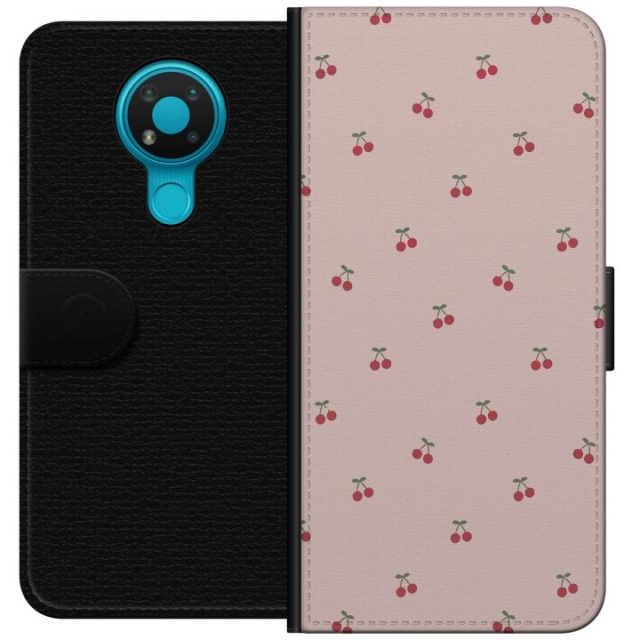 Portemonnee-hoesje voor Nokia 3.4 met Kersen ontwerp