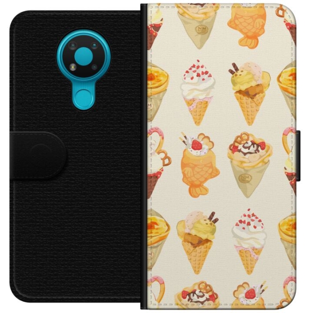 Portemonnee-hoesje voor Nokia 3.4 met Glasachtig ontwerp